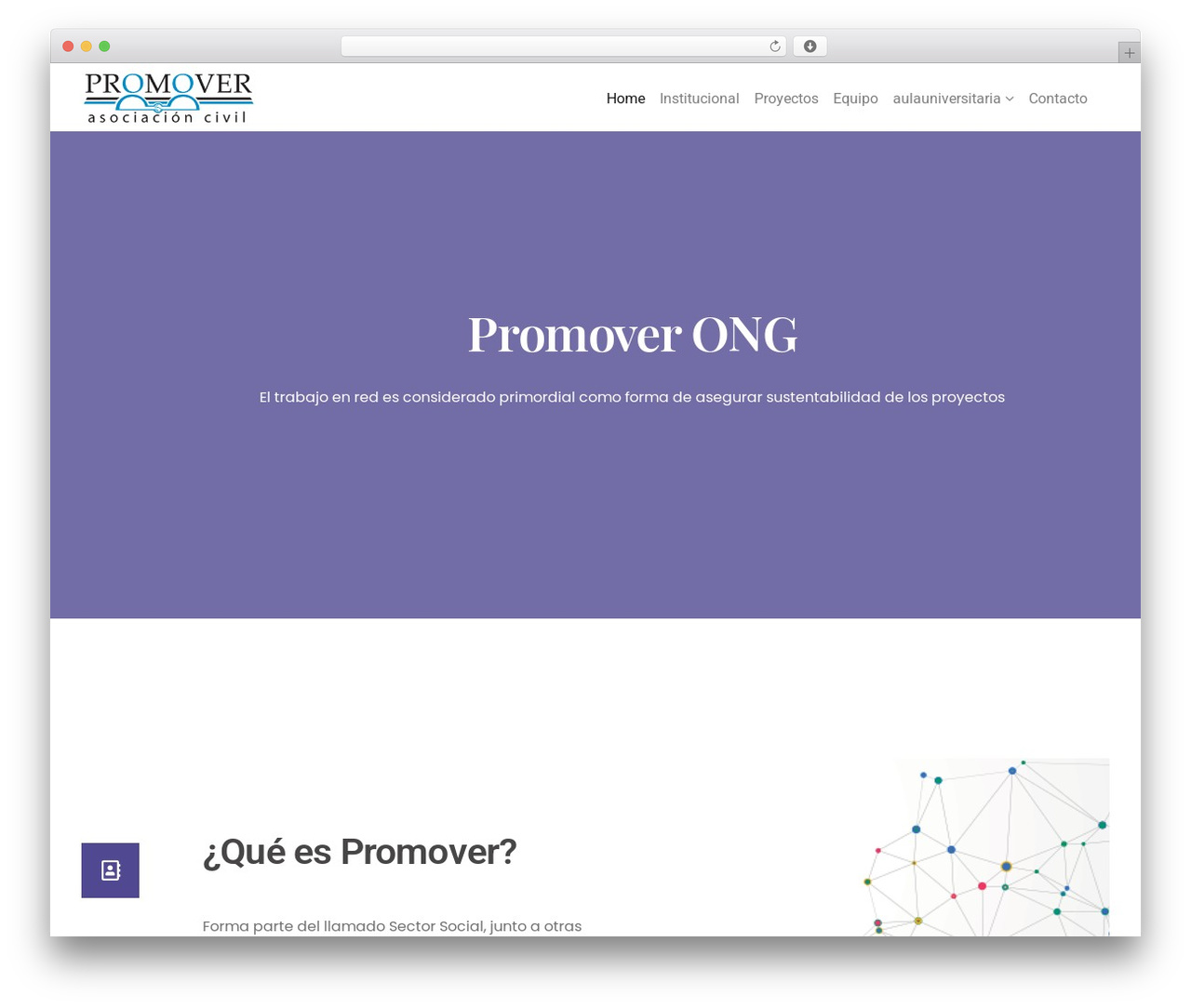 Visualmentor theme WordPress - promover.org.ar