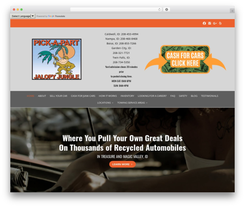 Beacon Theme landscaping WordPress theme - pickapartjalopyjungle.com