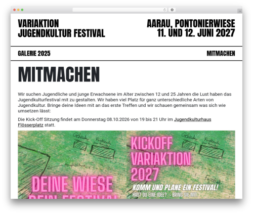 WordPress theme variaktion.ch 2020 - variaktion.ch