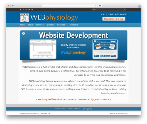 WEBphysiology WP theme - webphysiology.com