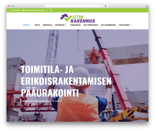 WordPress theme Divi - utinrakennus.fi