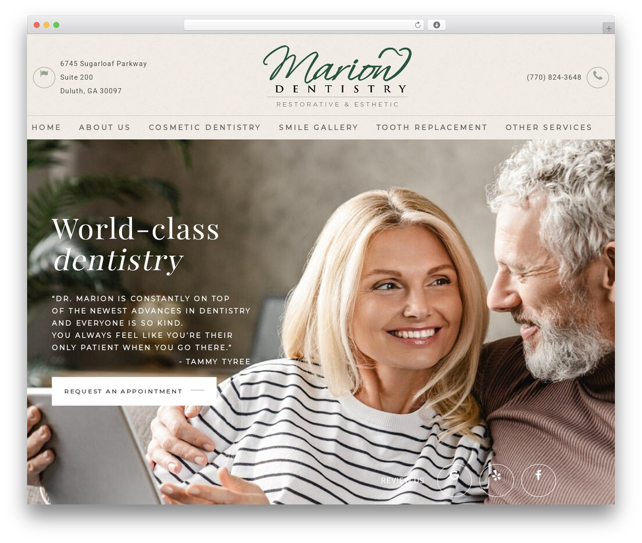 WP theme Genesis - mariondentistry.com