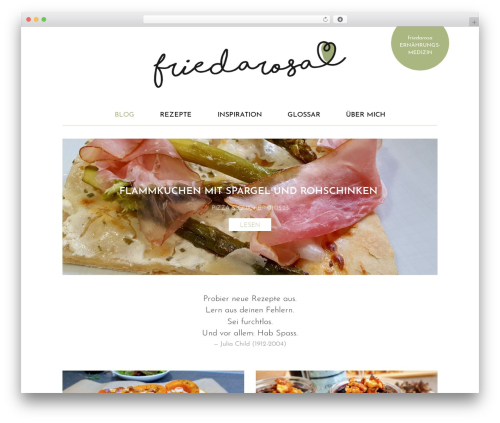 Bootstrap Basic WordPress blog theme - friedarosaskitchen.at