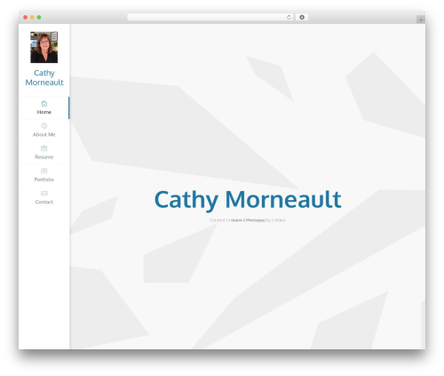 Unique WordPress theme - cathymorneault.com