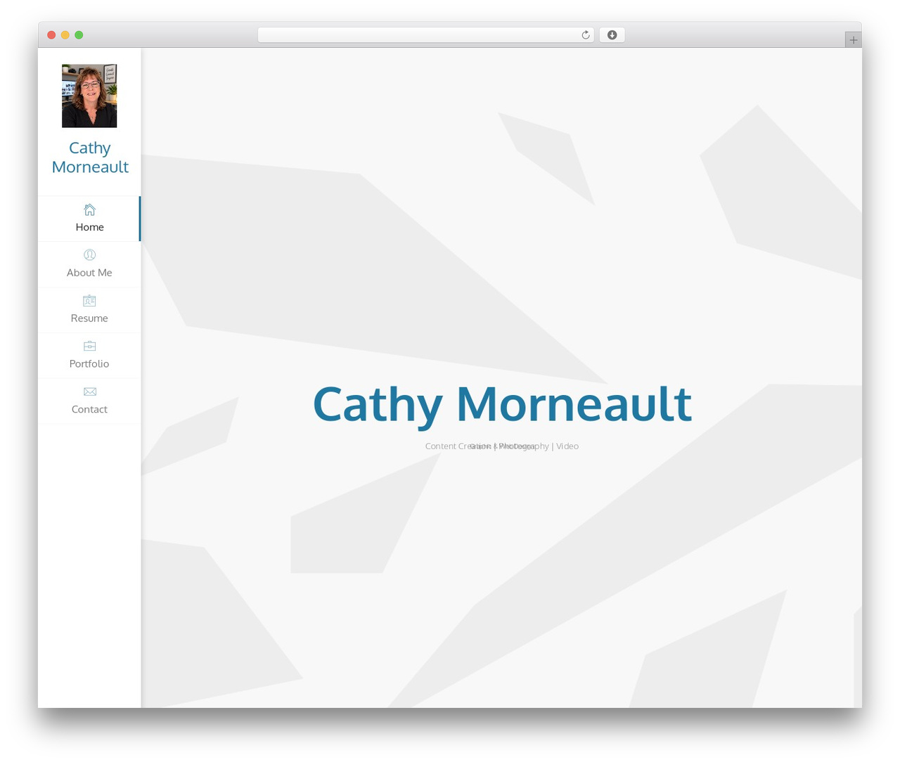 Unique WordPress theme - cathymorneault.com
