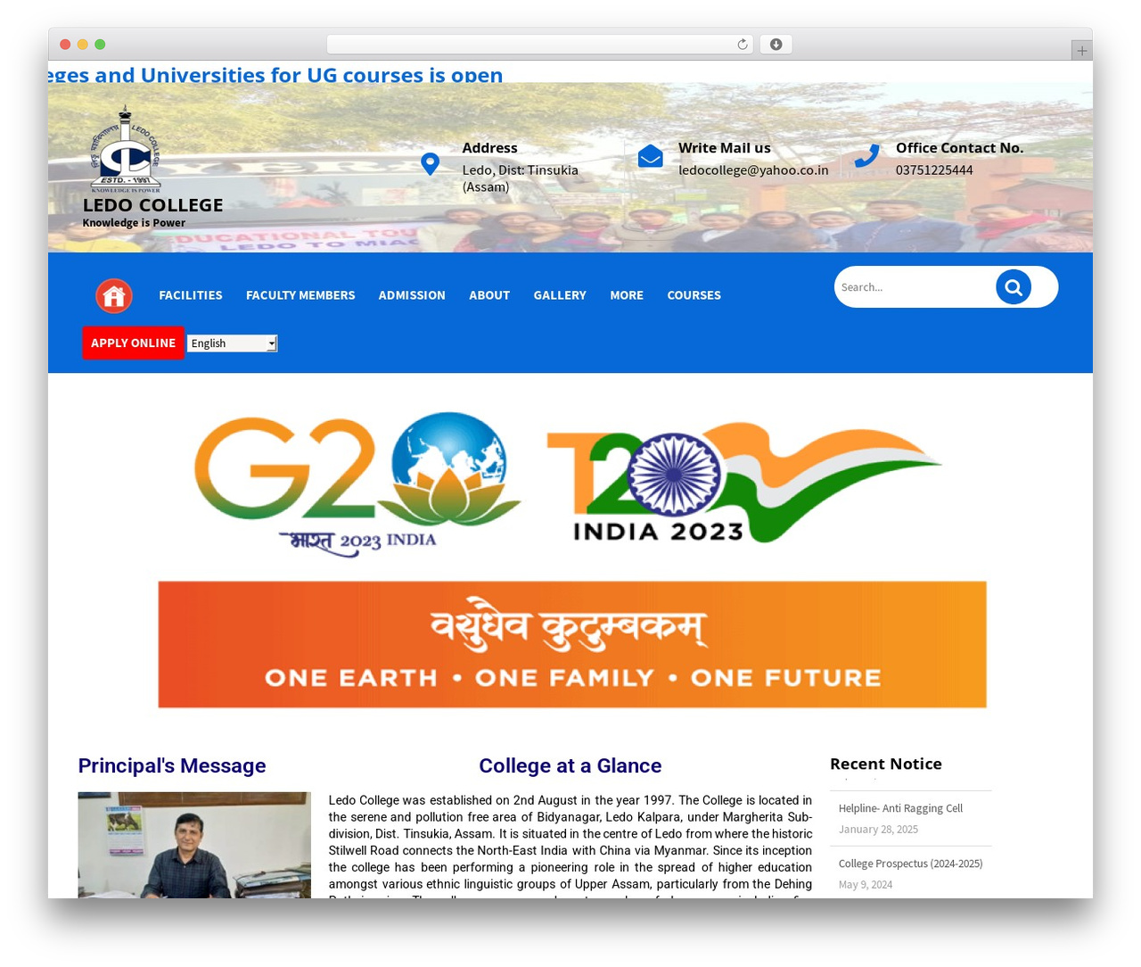 Web Developer free WordPress theme - ledocollege.in