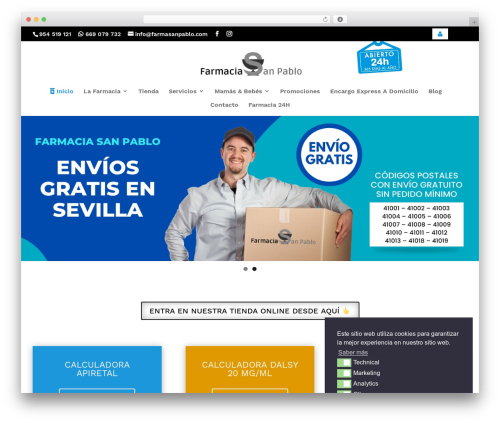 WP theme Divi - farmasanpablo.com