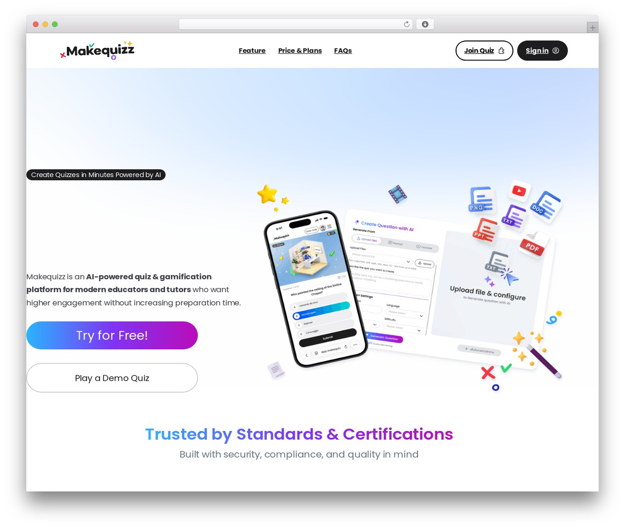 Essentials WordPress website theme - makequizz.com