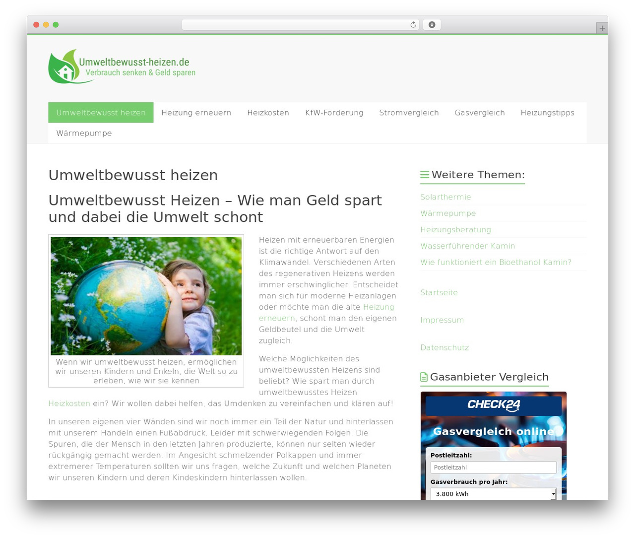 Theme WordPress Accelerate - heizkosten-einsparen.de