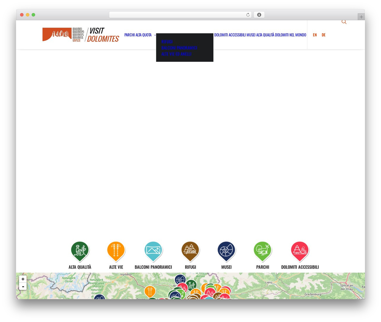 Uncode WordPress theme design - visitdolomites.com