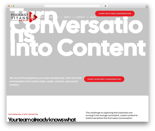 WordPress theme Framek - podcasttitans.com