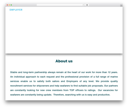 WordPress theme SHIP - employer-marine.com