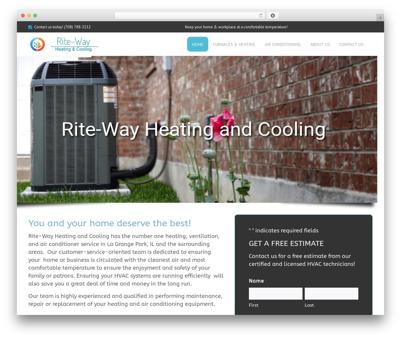 WordPress theme UnfinityPlus - rite-wayheatingandcooling.com