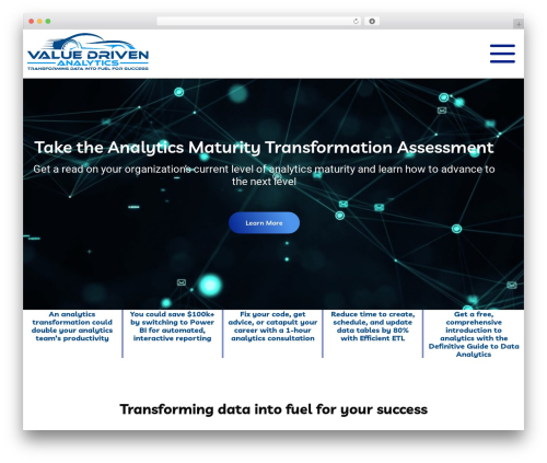 WP theme Braintech - valuedrivenanalytics.com