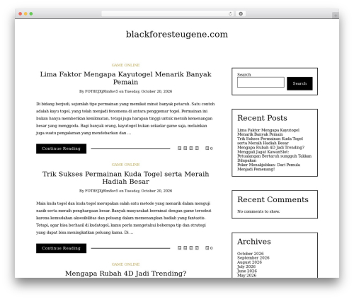 WP theme Writee - blackforesteugene.com WP theme Writee - blackforesteugene.com