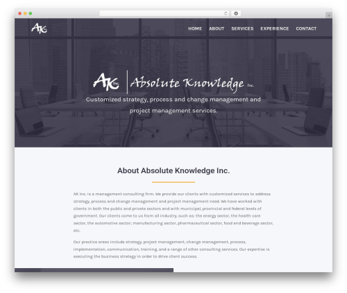 Absolute Knowledge DD premium WordPress theme - absoluteknowledge.ca