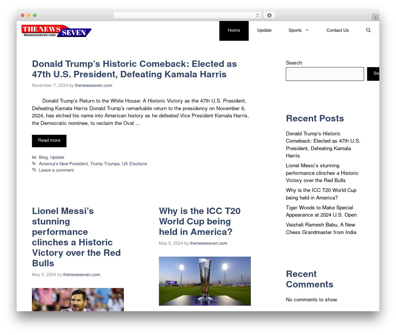 GeneratePress WordPress theme - thenewsseven.com