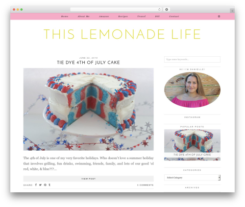 Ghost Shell (pipdig) WordPress theme - thislemonadelife.com