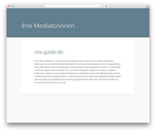 Materialist WordPress theme - ms-guide.de