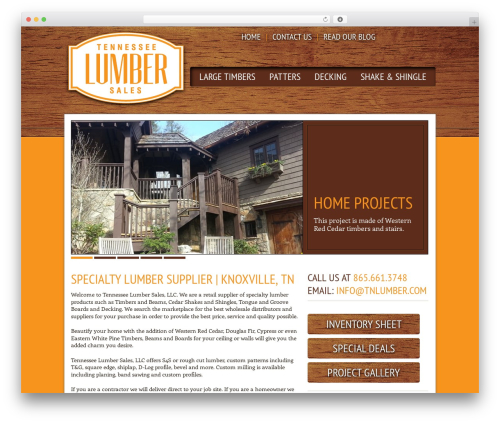 Percolator WordPress theme - tnlumber.com