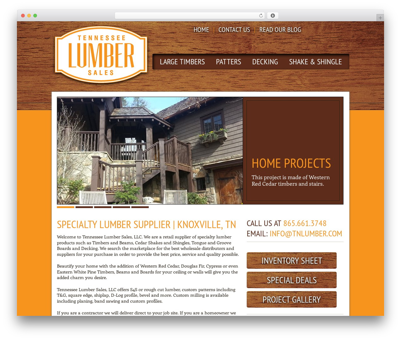 Percolator WordPress theme - tnlumber.com