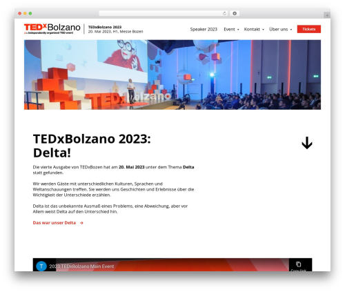TedX best WordPress theme - tedxbolzano.it