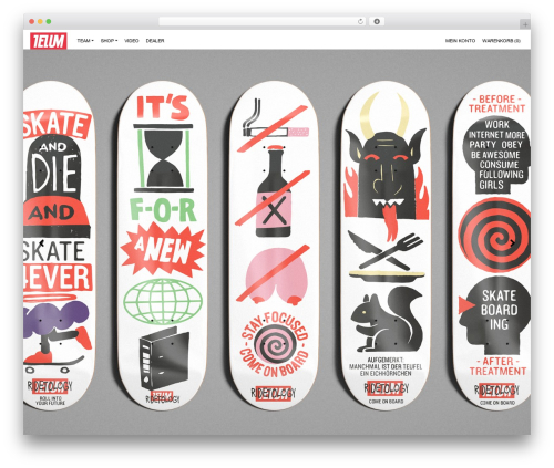 WordPress theme Base Shop - telumskateboarding.de