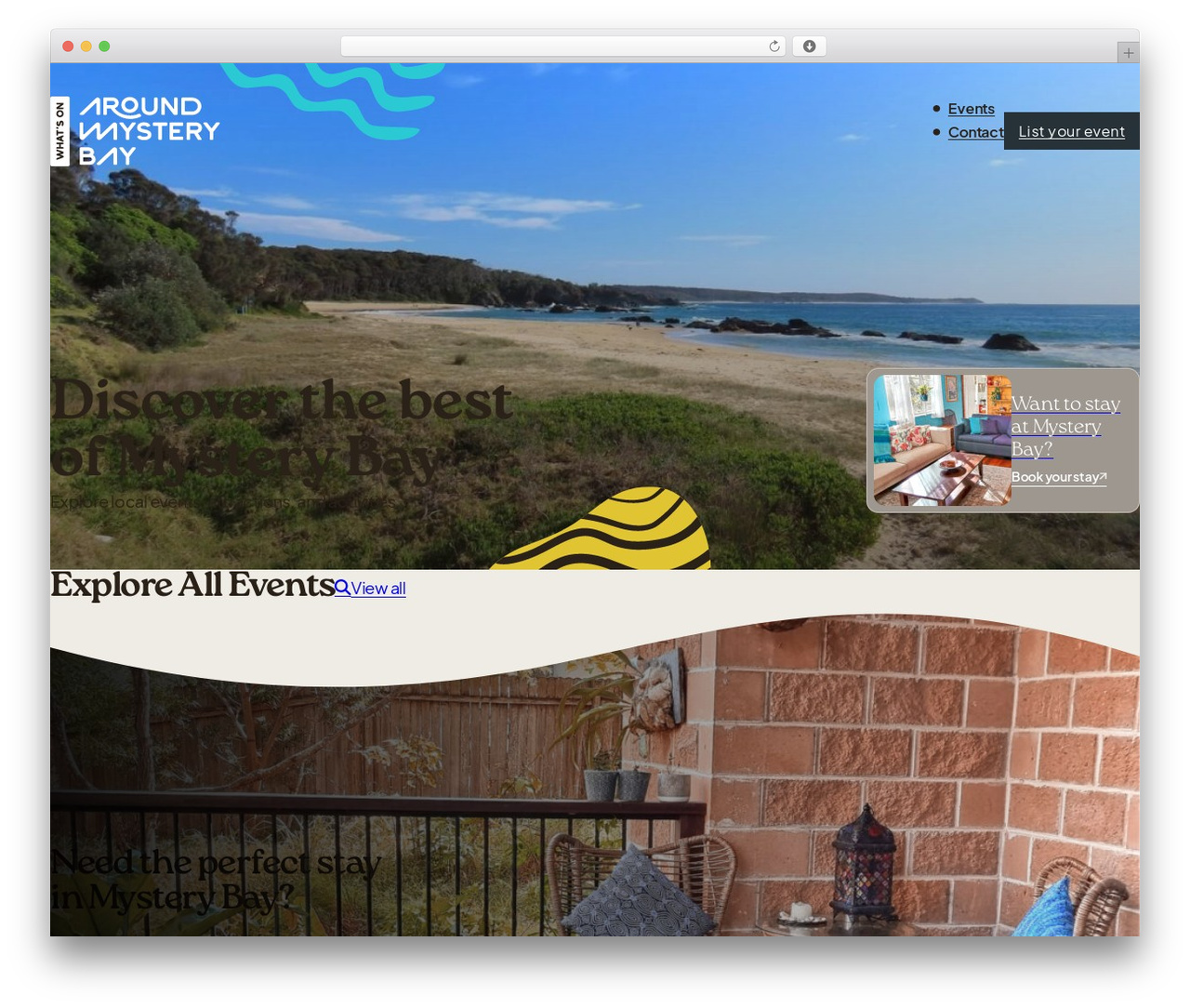 WordPress theme Bricks - mystery-bay.com.au