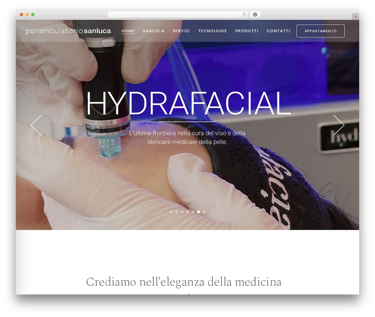 WordPress theme TouchUp - poliambulatoriosanluca.com