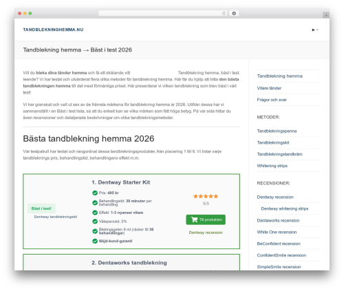 Wp table builder pro WordPress plugin - tandblekninghemma.nu