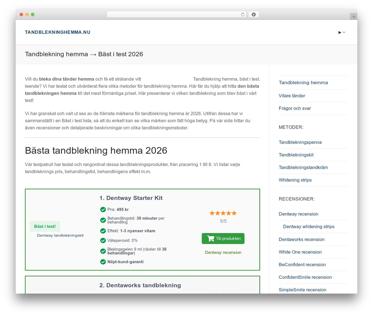 WP theme Customify - tandblekninghemma.nu