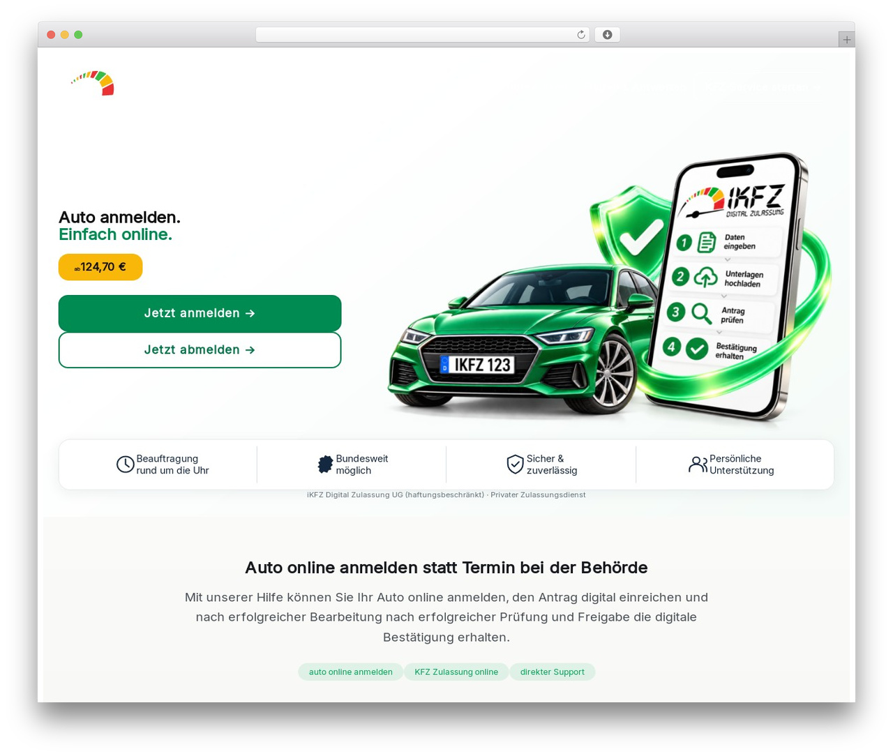 Best WordPress theme Project Theme - ikfzdigitalzulassung.de