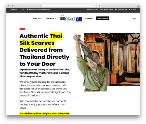 Divi ajax search WordPress plugin - thaisilkandscarf.com