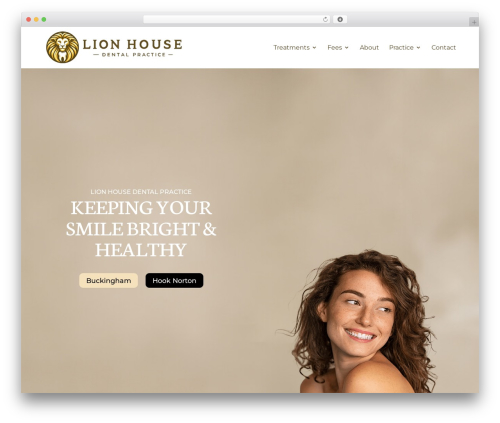 Divi theme WordPress - lionhousedentalpractice.com