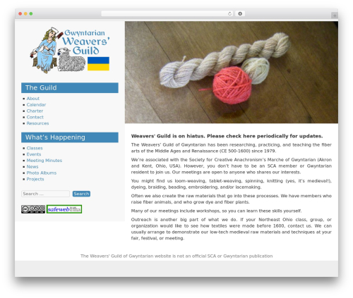 LeftSide WordPress theme - weaversguild.org