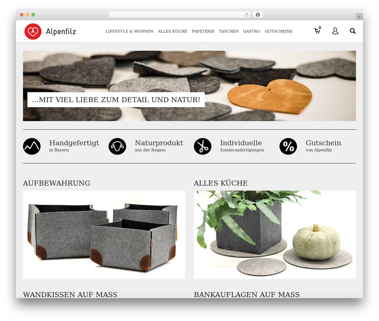 LEVELUP WordPress theme - alpenfilz.de