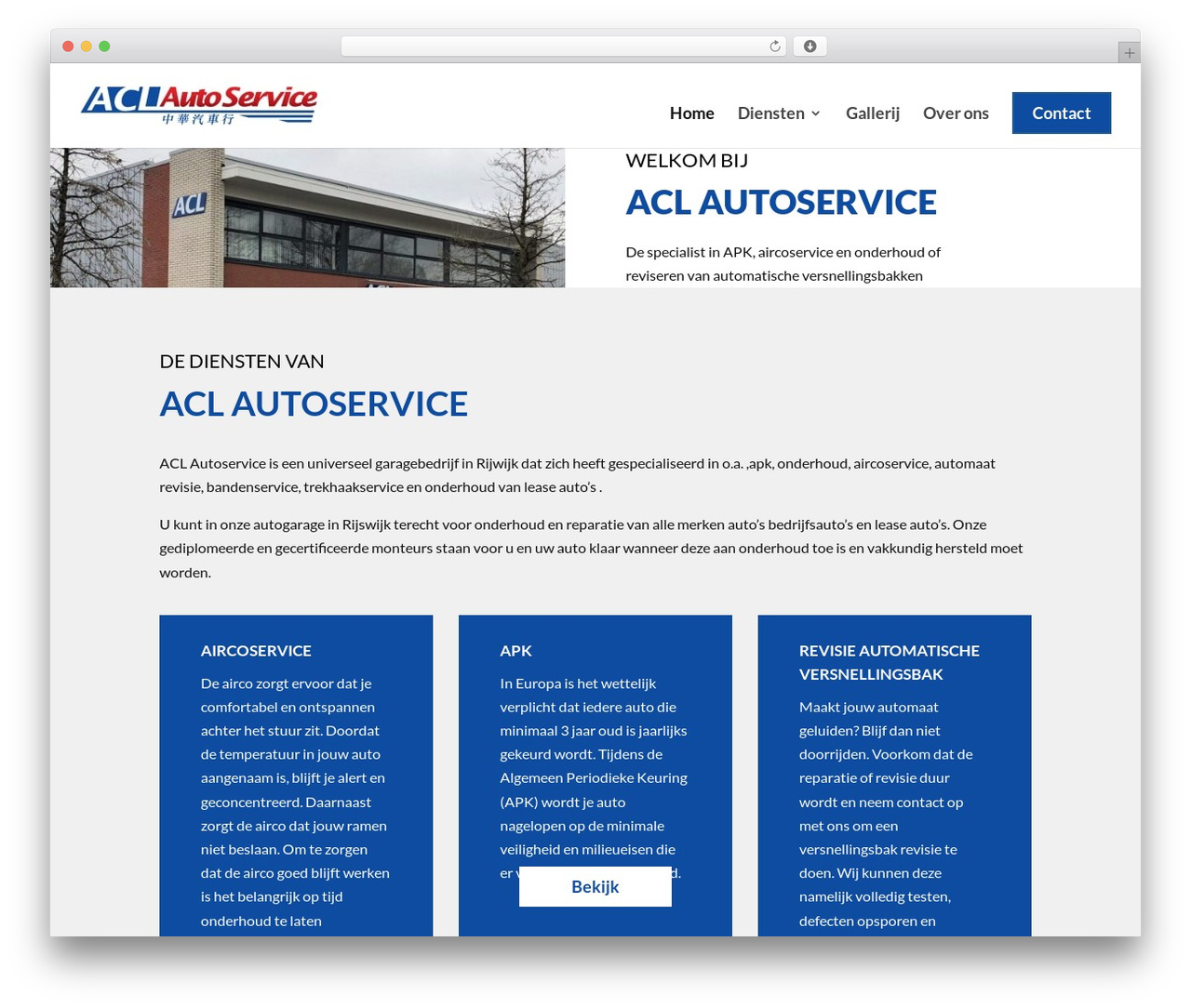 Divi WordPress theme - aclautoservice.nl