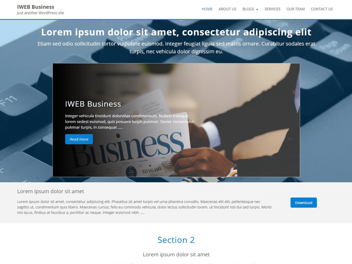 Business wordpress. IWEB. Norma just another WORDPRESS site.