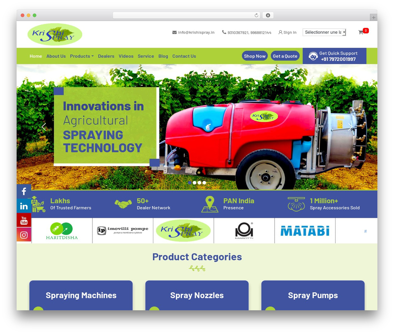 Krishipray-Ecommerce WordPress theme - krishispray.in