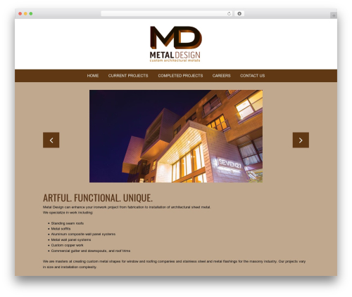 Total theme WordPress - metaldesignmadison.com