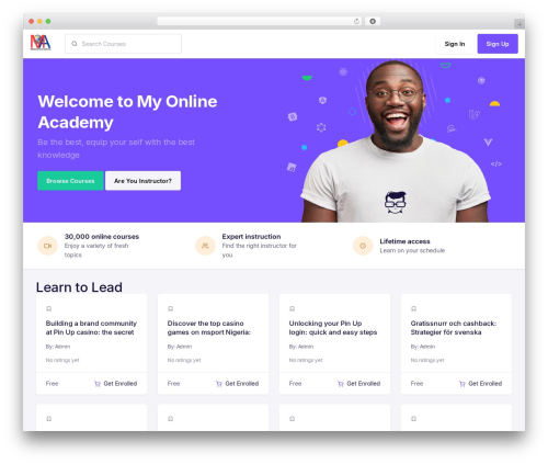 WordPress theme Geeks - myonlineacademy.org