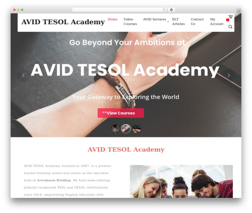 Edali WordPress theme - avidtesol.com