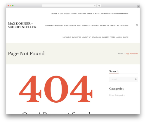 G5Plus Auteur WordPress theme - maxdohner.ch