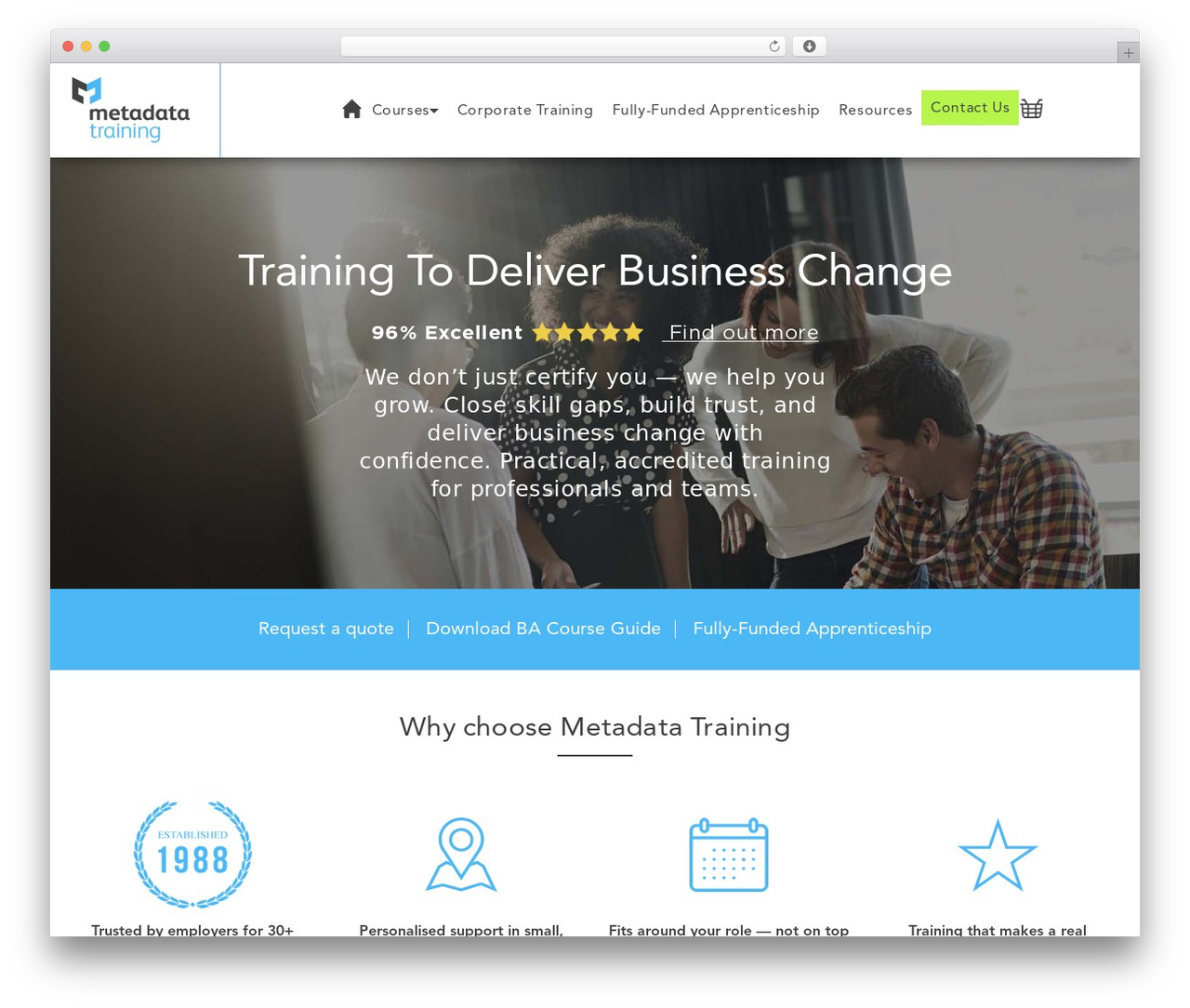 Metadata WordPress theme - metadatatraining.co.uk