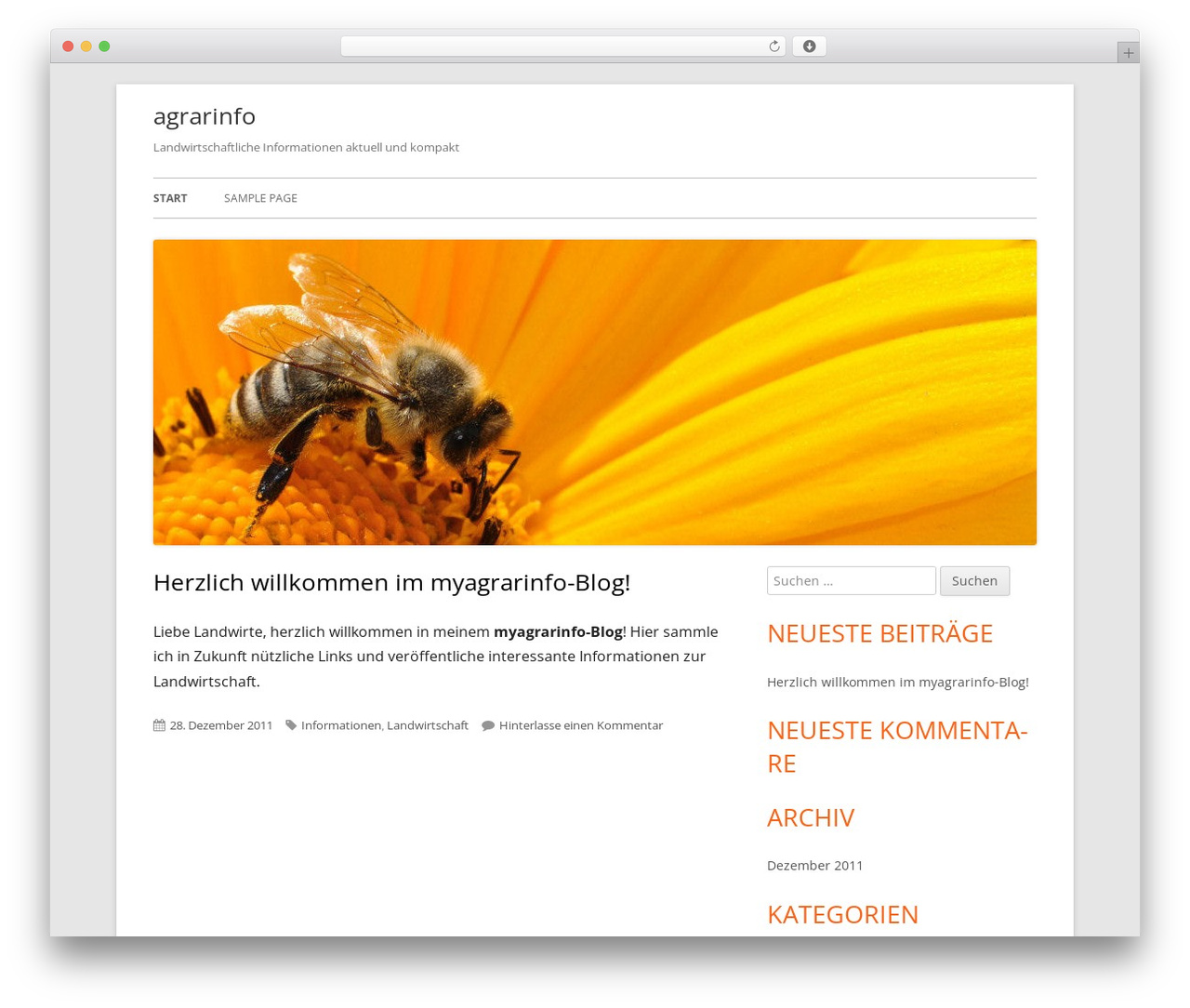 Tiny Framework free WordPress theme - myagrarinfo.com