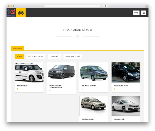 AutoRent WordPress theme - ticariarackirala.com