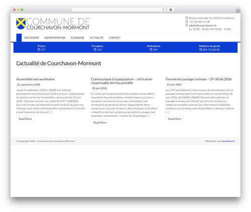 Courchavon WP theme - courchavon-mormont.ch