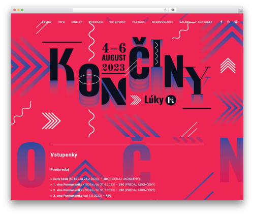 Slide premium WordPress theme - festivalkonciny.sk