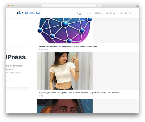 Theme WordPress Vincent - youtubeselection.com