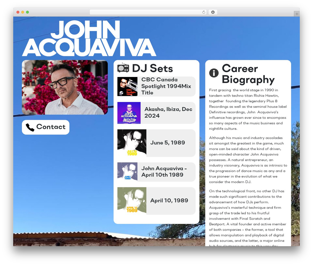 Vite WordPress starter theme WordPress page theme - john-acquaviva.com